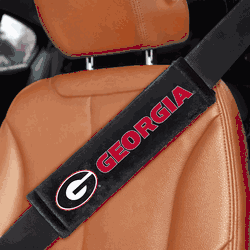Georgia Bulldogs Embroidered Seatbelt Pad - 2 Pieces