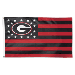 Georgia Bulldogs Flag 3x5 Deluxe Style Stars and Stripes Design
