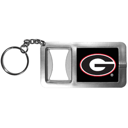 Georgia Bulldogs Flashlight Key Chain with Bottle Opener