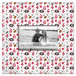 Georgia Bulldogs Floral Pattern 10x10 Frame