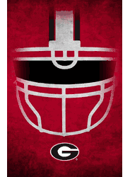 Georgia Bulldogs Ghost Helmet 17x26