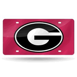 Georgia Bulldogs H 12" x 6" Laser Cut Tag For Car/Truck/SUV