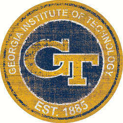 Georgia Bulldogs Heritage Logo Round Sign