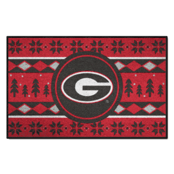 Georgia Bulldogs Holiday Sweater Starter Mat Accent Rug - 19in. x 30in.