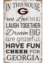 Georgia Bulldogs In This House 11x19 Sign