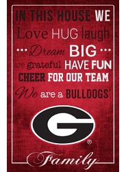 Georgia Bulldogs In This House 17x26