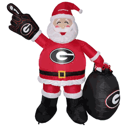 Georgia Bulldogs 7 FT Inflatable Santa