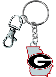 Georgia Bulldogs Keychain State Design