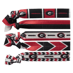 Georgia Bulldogs Knotted Hair Tie