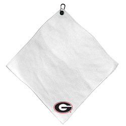 Georgia Bulldogs Microfiber Small Towel - 15" x 15" (White)