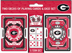 Georgia Bulldogs NCAA 2-pack Playing Cards & Dice Set