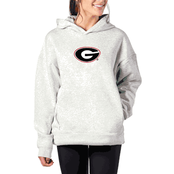 Georgia Bulldogs NCAA Kadi Hoodie with Zipper Pockets Heather Grey XS