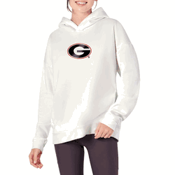 Georgia Bulldogs NCAA Kadi Hoodie with Zipper Pockets White XS