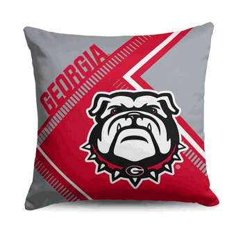Georgia Bulldogs NCAA Pulsewave Throw Pillow 18x18 Inches