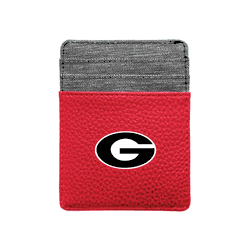 Georgia Bulldogs Pebble Front Pocket Wallet Light Red