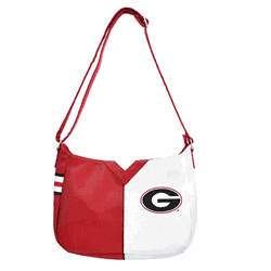 Georgia Bulldogs Pebble Split Hobo Shoulder Bag