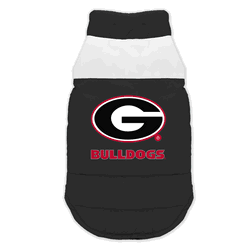 Georgia Bulldogs Pet Parka Puff Vest Large