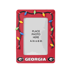 Georgia Bulldogs Picture Frame with Holiday Lights