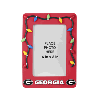 Georgia Bulldogs Picture Frame with Holiday Lights