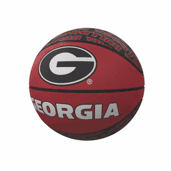Georgia Bulldogs Repeating Logo Mini-Size Rubber Basketball