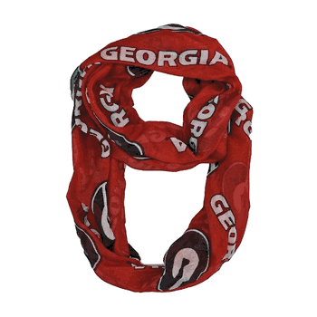 Georgia Bulldogs Sheer Infinity Scarf