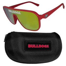Georgia Bulldogs Shield Sunglasses with Case