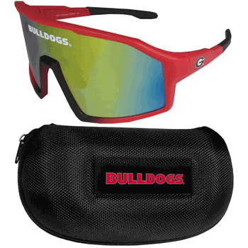 Georgia Bulldogs Shield Sunglasses with Case
