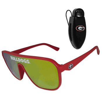 Georgia Bulldogs Shield Sunglasses with Visor Clip