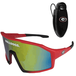 Georgia Bulldogs Shield Sunglasses with Visor Clip