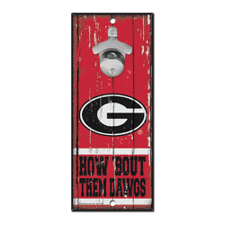 Georgia Bulldogs Sign Wood 5x11 Bottle Opener