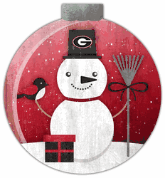 Georgia Bulldogs Snowglobe 12in Wall Art