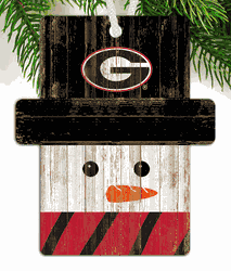 Georgia Bulldogs Snowman Ornament