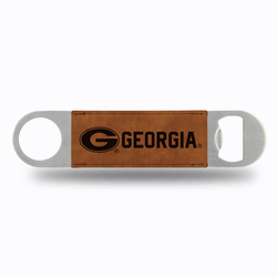 Georgia Bulldogs Standard Brown Laser Engraved Bar Blade