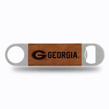 Georgia Bulldogs Standard Brown Laser Engraved Bar Blade