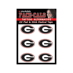 Georgia Bulldogs Tattoo Face Cals