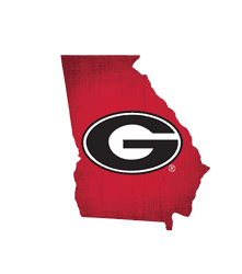 Georgia Bulldogs Team Color Logo State Sign