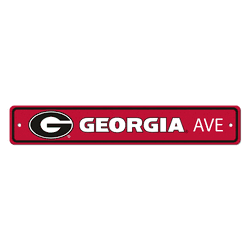 Georgia Bulldogs Team Color Street Sign Dcor 4in. X 24in. Lightweight