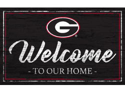 Georgia Bulldogs Team Color Welcome 11x19 Sign