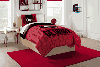 NCAA Georgia Bulldogs Modern Take Twin Comforter Set