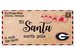 Georgia Bulldogs To Santa 6x12 Sign