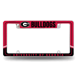 Georgia Bulldogs Two-Tone 12" x 6" Chrome All Over Automotive License Plate Frame