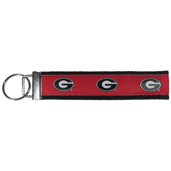 Georgia Bulldogs Woven Wristlet Key Chain
