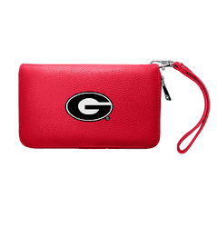 Georgia Bulldogs Zip Organizer Wallet Pebble Light Red