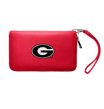 Georgia Bulldogs Zip Organizer Wallet Pebble Light Red
