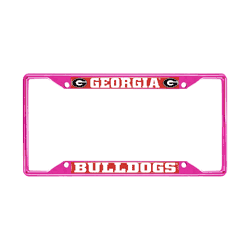 Georgia Pink Metal License Plate Frame - 6.25"x12.25"