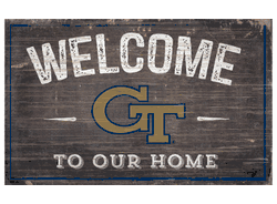 Georgia Tech Yellow Jackets 11X19 Welcome to Our Home Sign