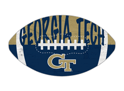 Georgia Tech Yellow Jackets 12" Football Cutout Sign with City Name