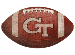 Georgia Tech Yellow Jackets 12" Football Shaped Sign