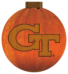 Georgia Tech Yellow Jackets 12 in. Halloween Pumpkin Sign