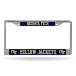 Georgia Tech Yellow Jackets  12" x 6" Chrome Frame With Decal Inserts